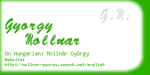 gyorgy mollnar business card